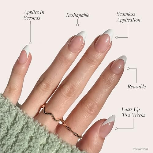 image:imageGlamnetic PressOn Nails Ma Damn Mani Pedi White French Tip PressOn Nails and PressOn Toenails