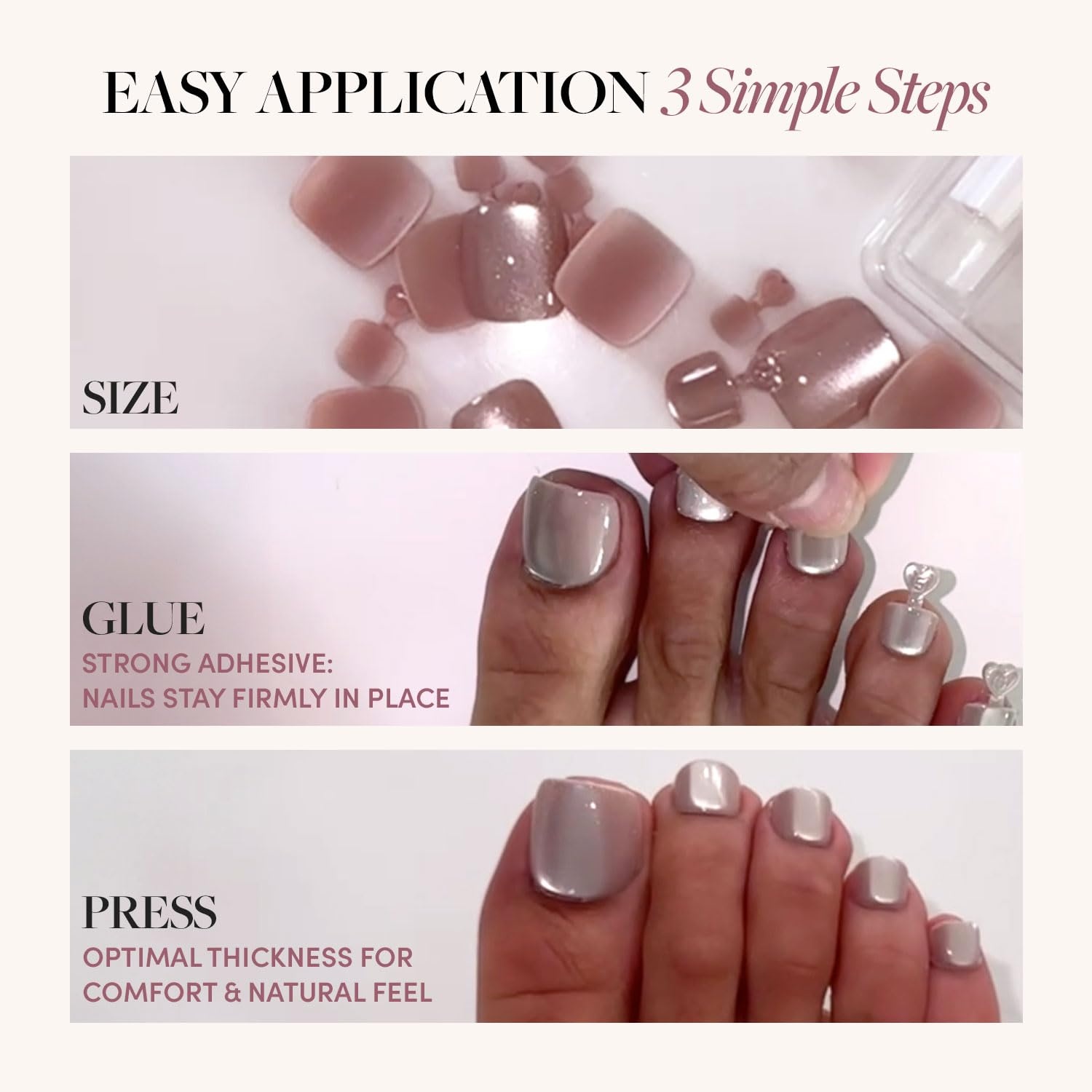 image:imageGlamnetic PressOn Nails Ma Damn Mani Pedi White French Tip PressOn Nails and PressOn Toenails