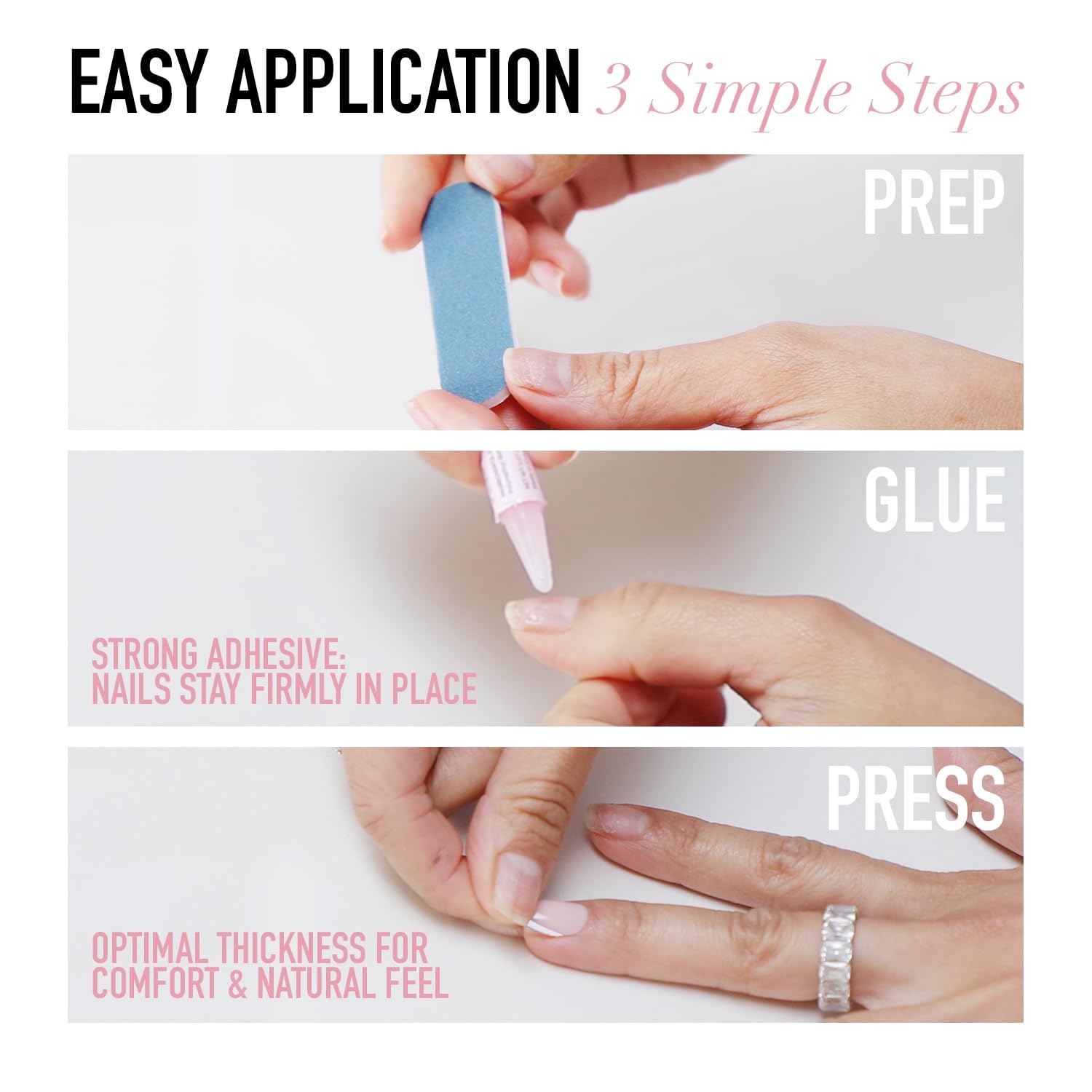 image:imageGlamnetic PressOn Nails Ma Damn Mani Pedi White French Tip PressOn Nails and PressOn Toenails