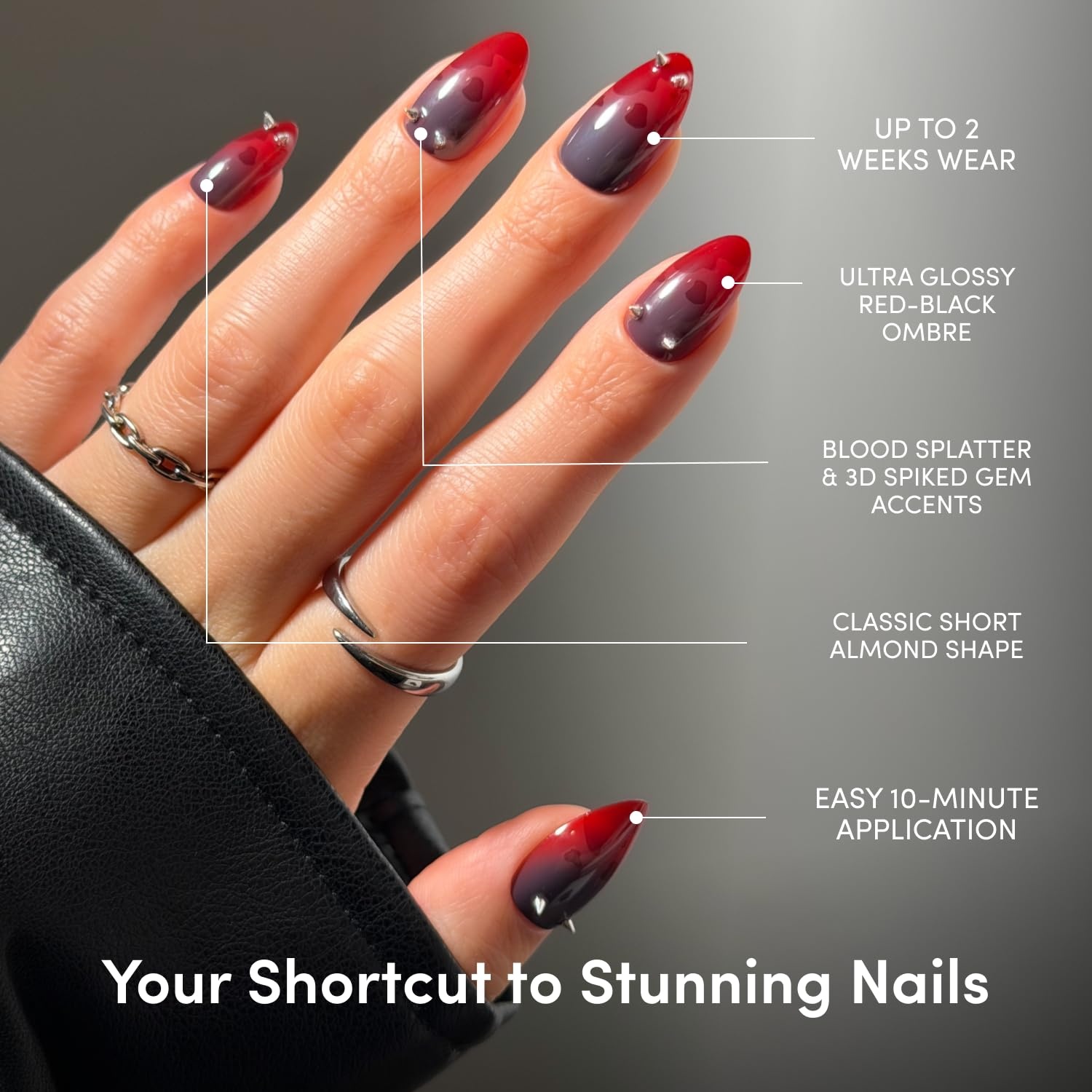 image:imageGlamnetic PressOn Nails Bundle Ghost Besties Lady Web Lil Devils amp Bat Check Halloween Fake Nails