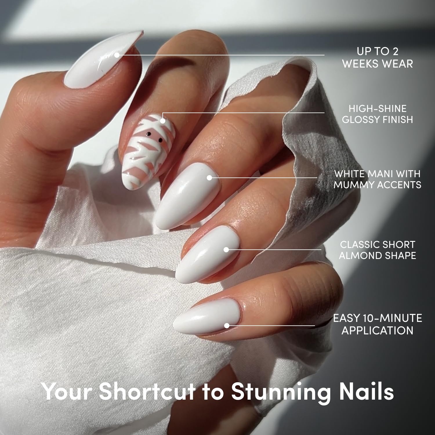 image:imageGlamnetic PressOn Nails Bundle Ghost Besties Mani De Los Muertos Wrapped Up amp Smoke N Mirrors Halloween Fake Nails