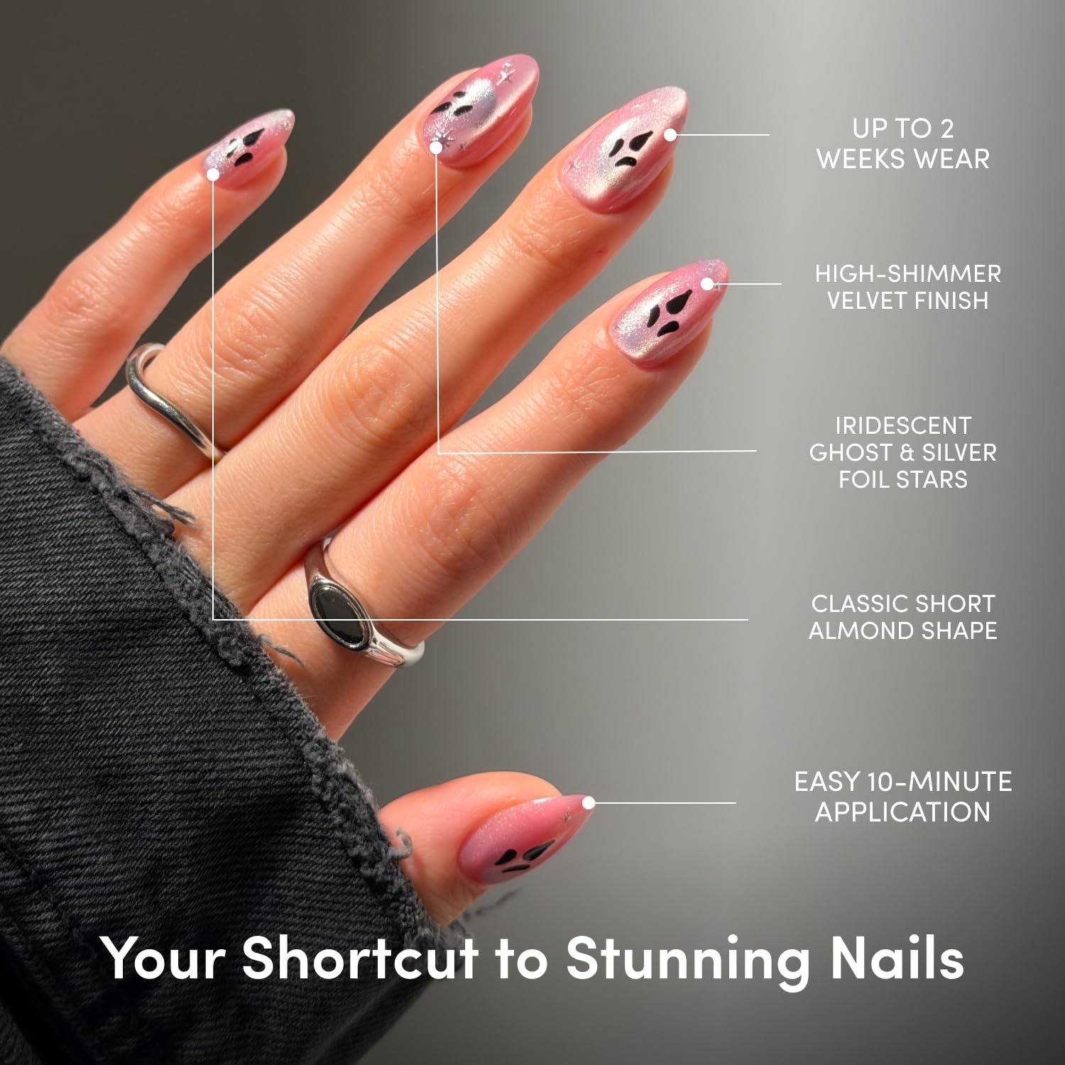 image:imageGlamnetic PressOn Nails Bundle Just A Ghoul Bat Check October Nights amp Tricks amp Treats Halloween Fake Nails