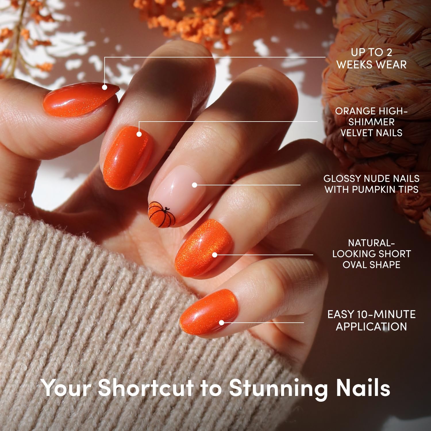image:imageGlamnetic PressOn Nails Bundle Lil Gremlins amp Pumpkin Patch Halloween Fake Nails