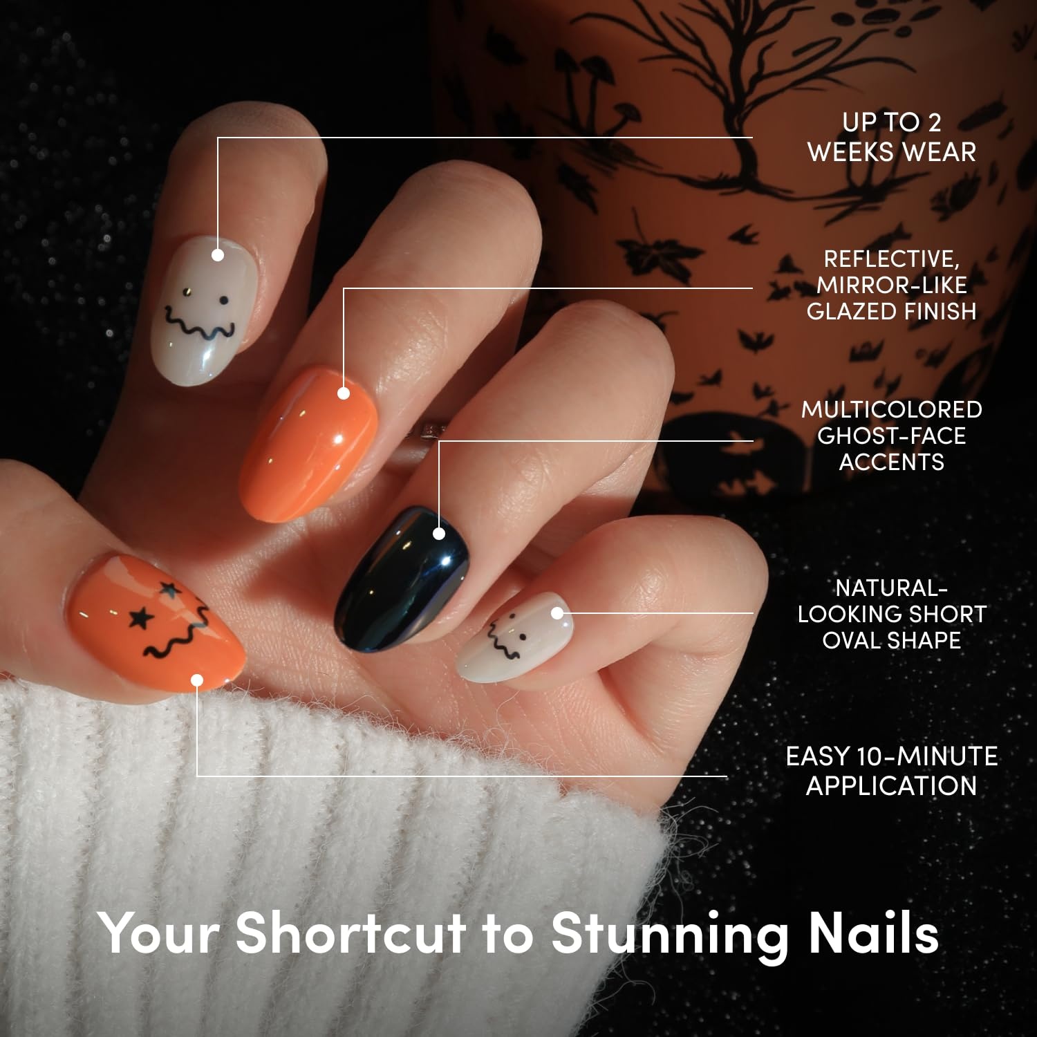 image:imageGlamnetic PressOn Nails Bundle Lil Gremlins amp Pumpkin Patch Halloween Fake Nails