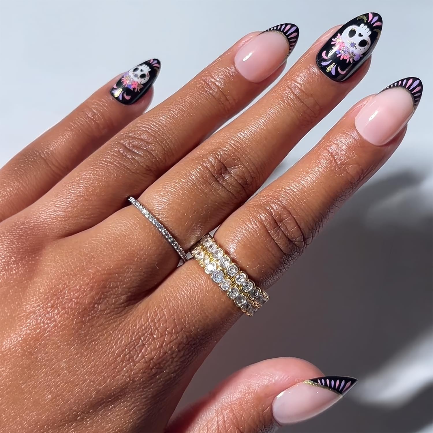 image:imageGlamnetic PressOn Nails Bundle Mani De Los Muertos In The Spirit amp Bat Check Halloween Fake Nails