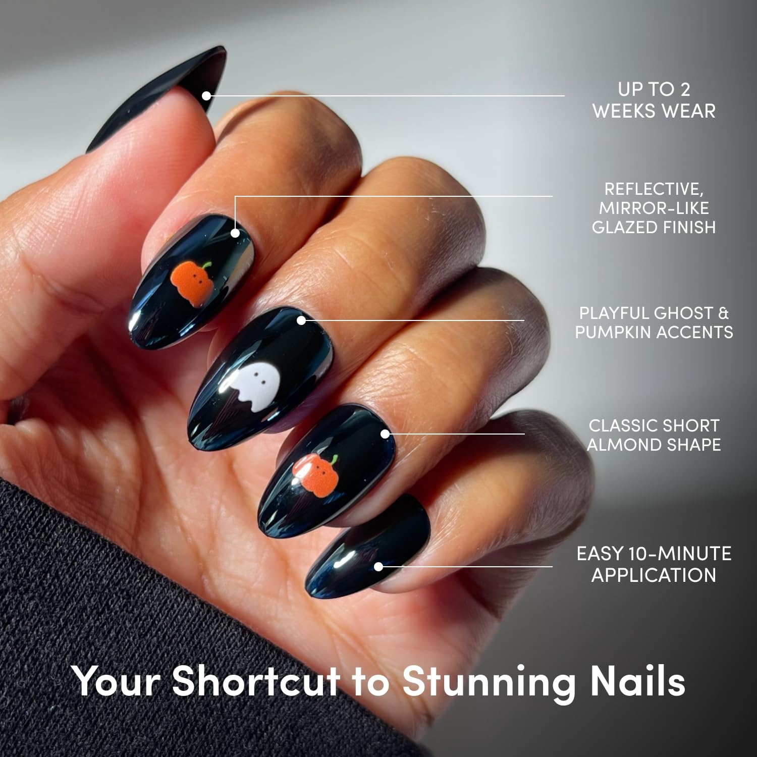 image:imageGlamnetic PressOn Nails Bundle Mani De Los Muertos Smoke N Mirrors amp Tricks amp Treats Halloween Fake Nails