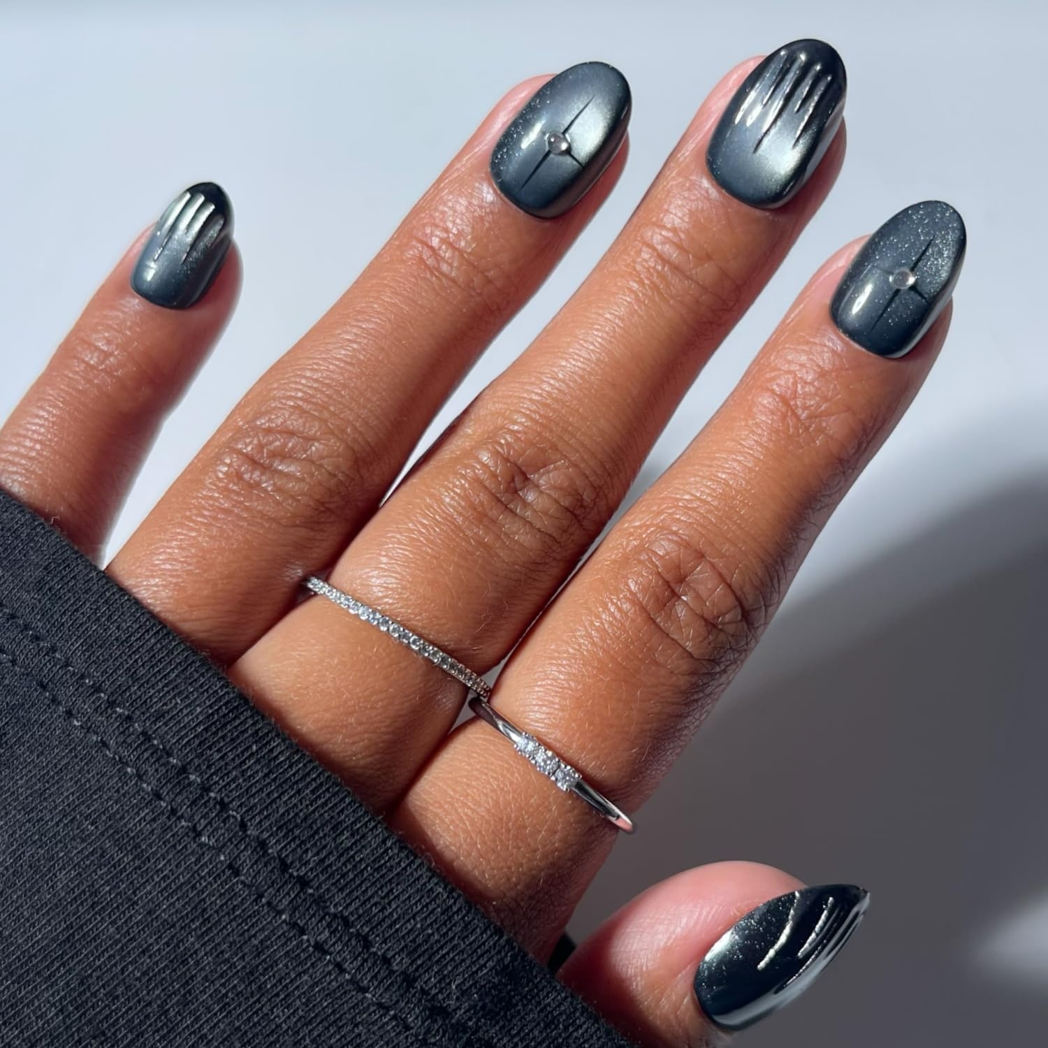 image:imageGlamnetic PressOn Nails Bundle Silver Daggers amp Candy Corn Halloween Fake Nails