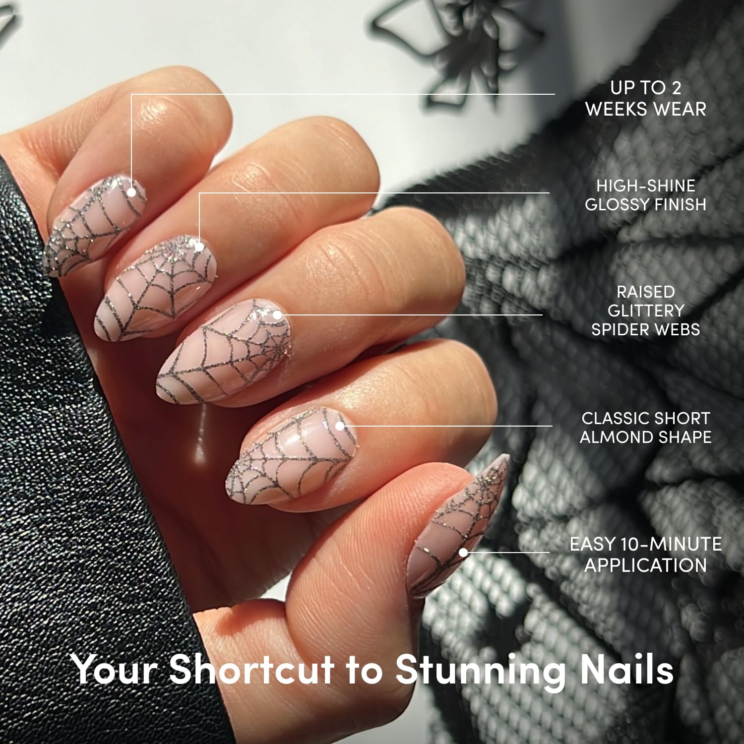 image:imageGlamnetic PressOn Nails Bundle Tricks amp Treats amp Lady Web Halloween Fake Nails