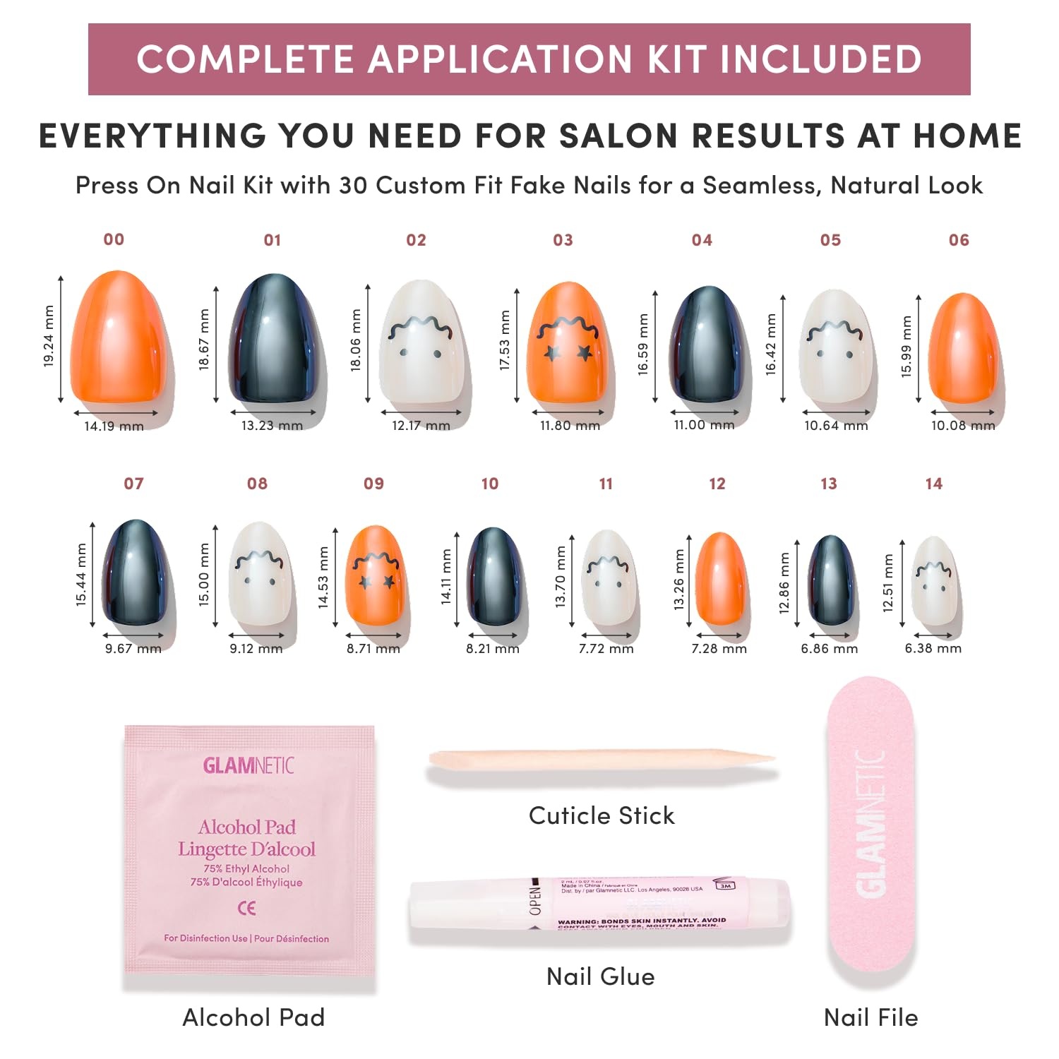 image:imageGlamnetic PressOn Nails Bundle Weblings Bitter Orange Lil Gremlins amp Nine Lives Halloween Fake Nails