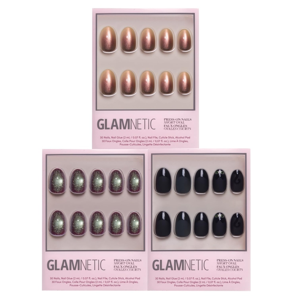 image:imageGlamnetic PressOn Nails Bundle  Bitter Orange Alakazam amp Nine Lives  Halloween Fake Nails