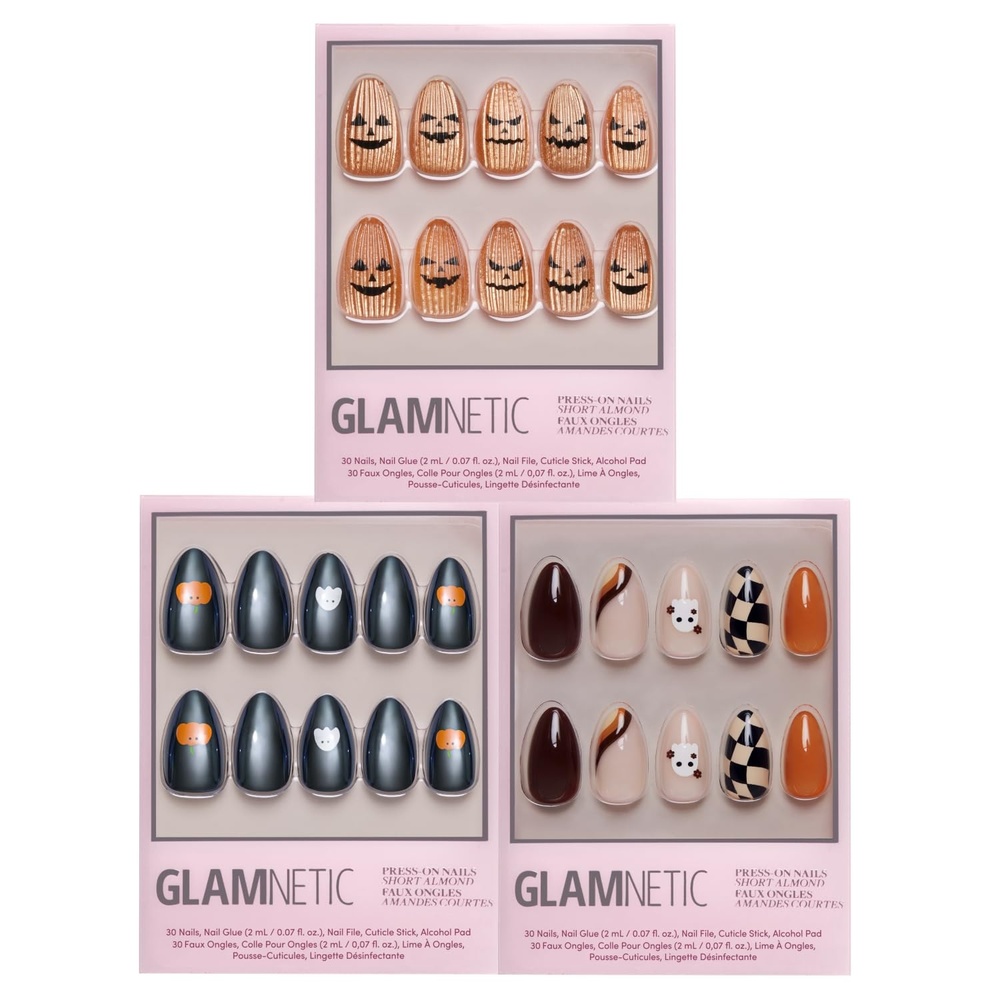 image:imageGlamnetic PressOn Nails Bundle  Carving Contest Tricks amp Treats amp Fall Boo  Halloween Fake Nails