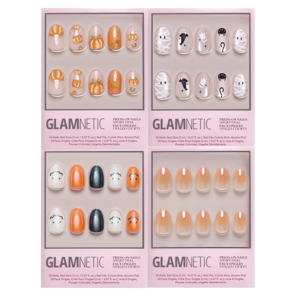 image:imageGlamnetic PressOn Nails Bundle Golden Gourds Shriek Boutique Lil Gremlins amp Candy Corn Halloween Fake Nails
