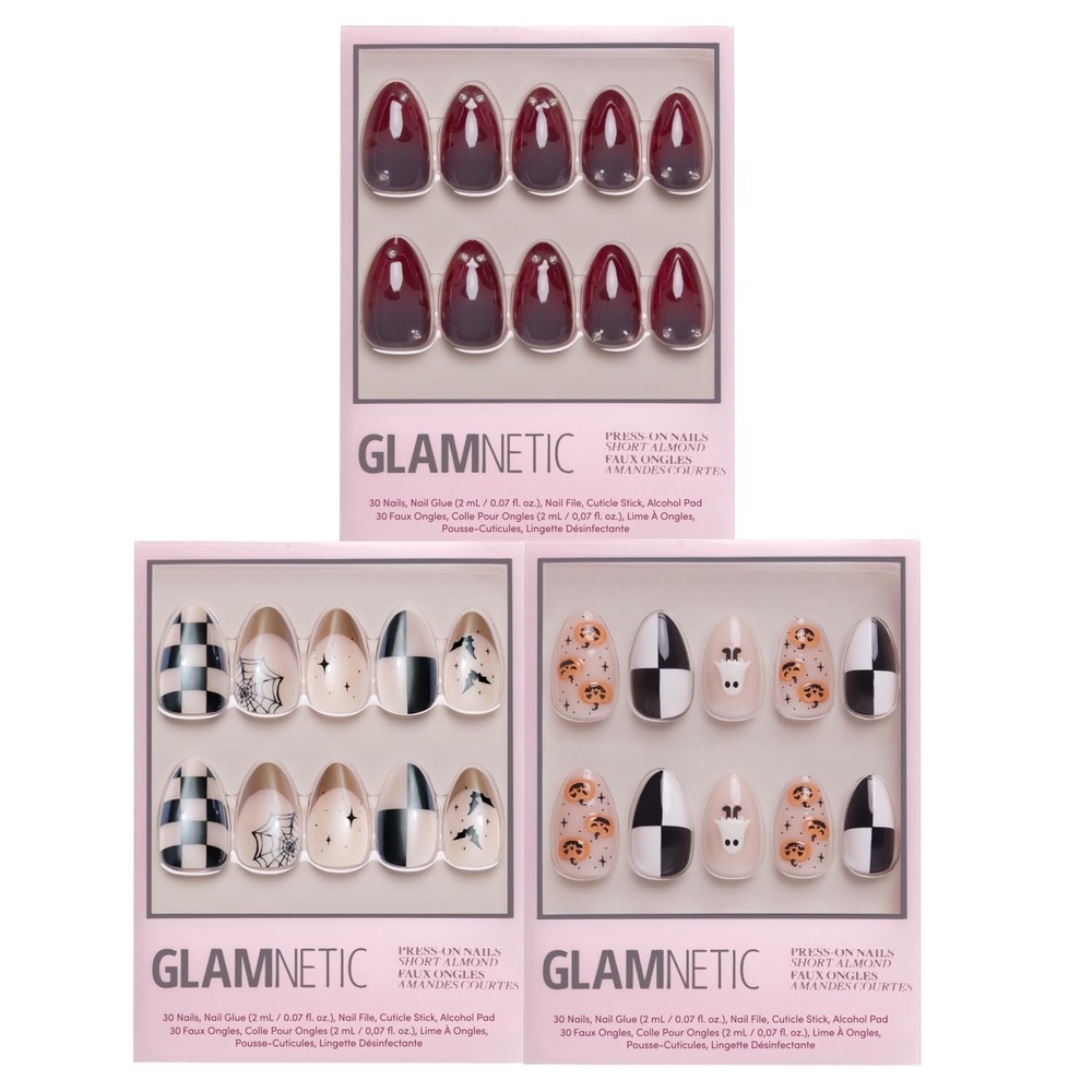 image:imageGlamnetic PressOn Nails Bundle Lil Devils Bat Check amp My Boo Halloween Fake Nails