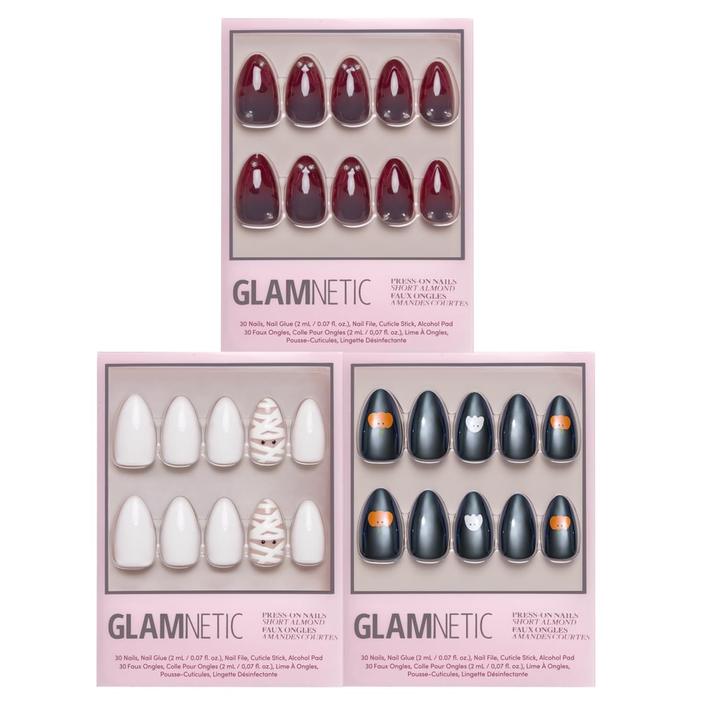 image:imageGlamnetic PressOn Nails Bundle Lil Devils Wrapped Up amp Tricks amp Treats Halloween Fake Nails