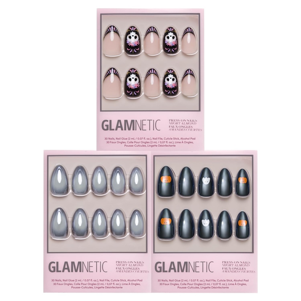 image:imageGlamnetic PressOn Nails Bundle Mani De Los Muertos Smoke N Mirrors amp Tricks amp Treats Halloween Fake Nails