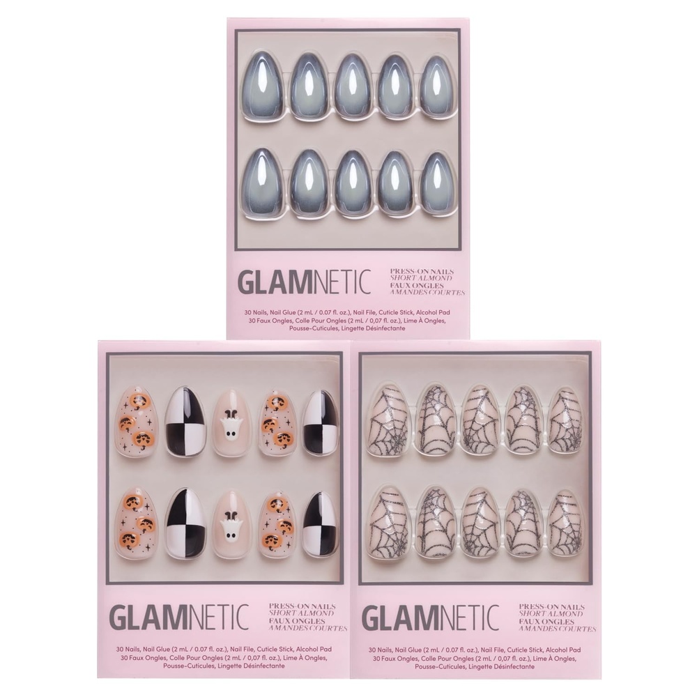 image:imageGlamnetic PressOn Nails Bundle Smoke N Mirrors My Boo amp Lady Web Halloween Fake Nails
