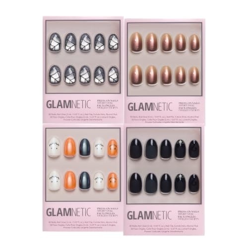 image:imageGlamnetic PressOn Nails Bundle  Weblings Bitter Orange Lil Gremlins amp Nine Lives  Halloween Fake Nails