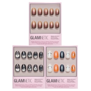 Glamnetic Press-On Nails Bundle – Bitter Orange, Silver Daggers & Lil Gremlins | Halloween Fake Nails