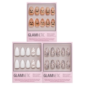 Glamnetic Press-On Nails Bundle – Carving Contest, Wrapped Up & Lady Web | Halloween Fake Nails