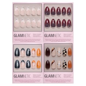 Glamnetic Press-On Nails Bundle – Ghost Besties, Lil Devils, October Nights & Fall Boo | Halloween Fake Nails