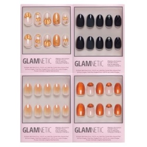 Glamnetic Press-On Nails Bundle – Golden Gourds, Nine Lives, Candy Corn & Pumpkin Patch | Halloween Fake Nails