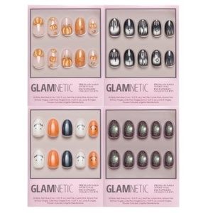 Glamnetic Press-On Nails Bundle – Golden Gourds, Silver Daggers, Lil Gremlins & Alakazam | Halloween Fake Nails