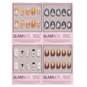 Glamnetic Press-On Nails Bundle – Golden Gourds, Weblings, Shriek Boutique & Bitter Orange | Halloween Fake Nails