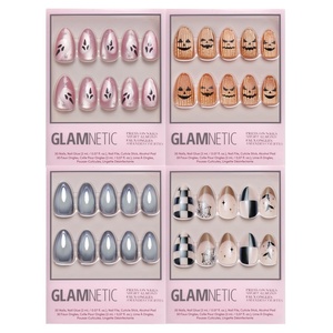Glamnetic Press-On Nails Bundle – Just A Ghoul, Carving Contest, Smoke N’ Mirrors & Bat Check | Halloween Fake Nails