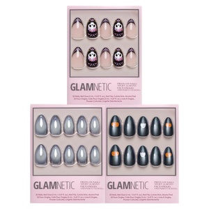 Glamnetic Press-On Nails Bundle – Mani De Los Muertos, Smoke N’ Mirrors & Tricks & Treats | Halloween Fake Nails