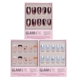 Glamnetic Press-On Nails Bundle – Scarlet Spell, Tiny Pumpkin & Batty Bits | Halloween Fake Nails