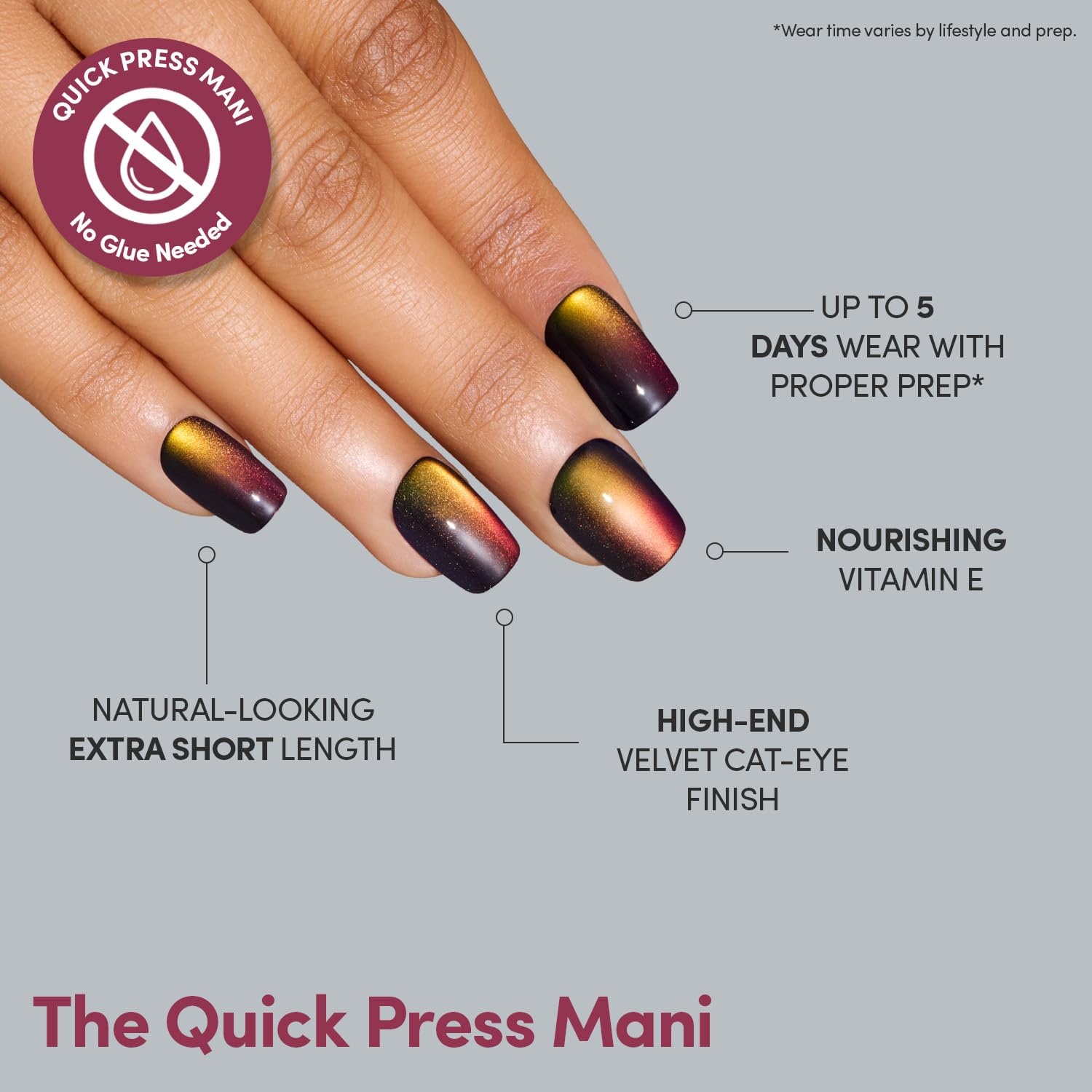 image:imageGlamnetic Press On Nails Quick Press No Glue Mani Extra Short Almond 30pcAura Reading