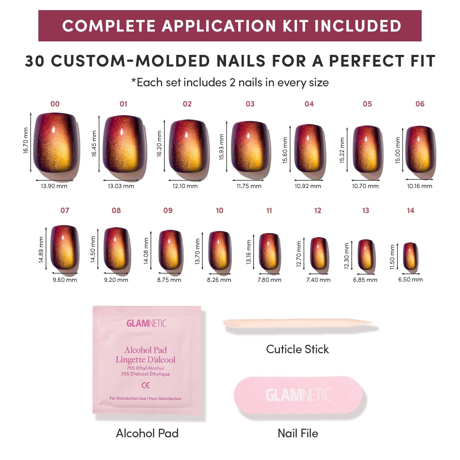 image:imageGlamnetic Press On Nails Quick Press No Glue Mani Extra Short Almond 30pcAura Reading