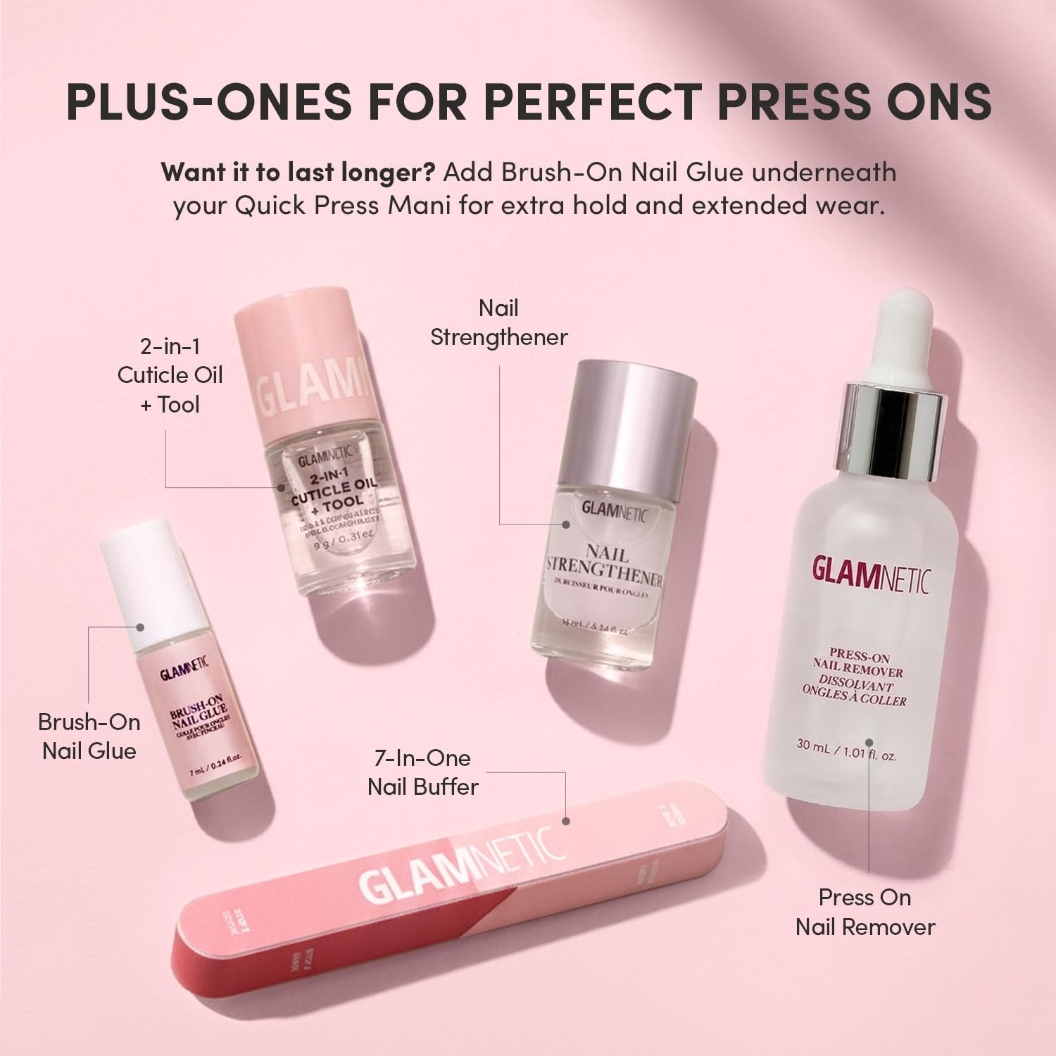 image:imageGlamnetic Press On Nails Quick Press No Glue Mani Extra Short Almond 30pcDainty Dots