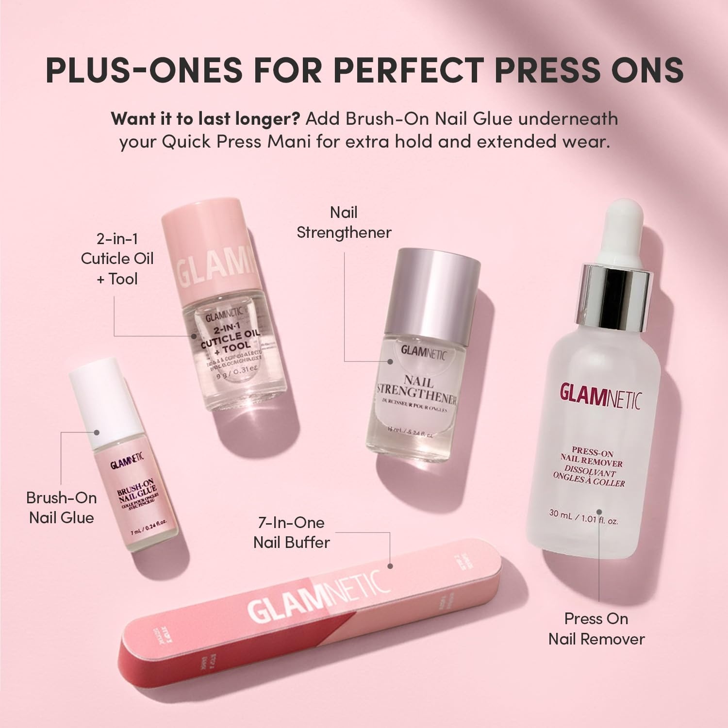 image:imageGlamnetic Press On Nails Quick Press No Glue Mani Extra Short Almond 30pcMidnight Merlot