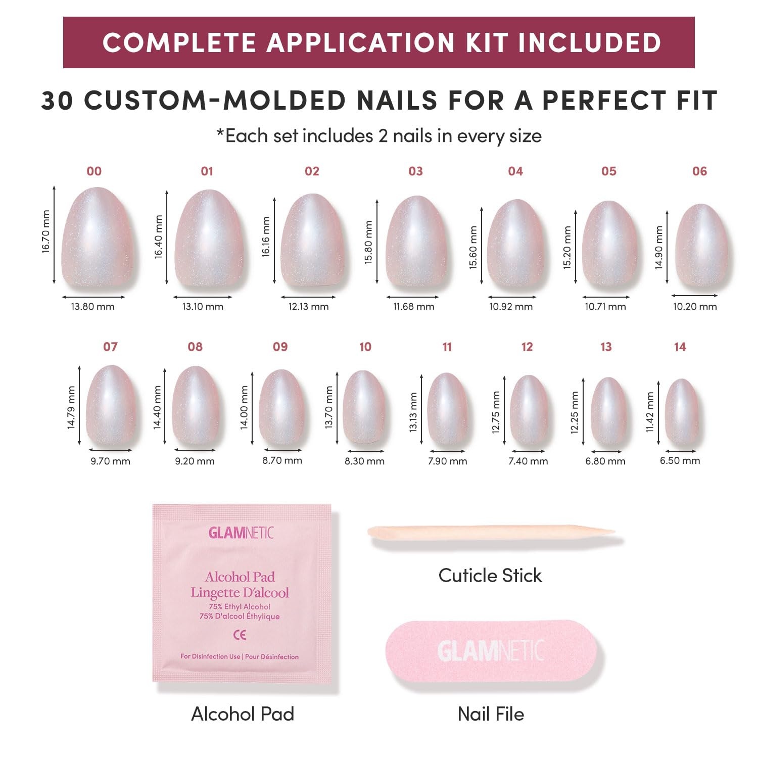image:imageGlamnetic Press On Nails Quick Press No Glue Mani Extra Short Almond 30pcNude Glazed