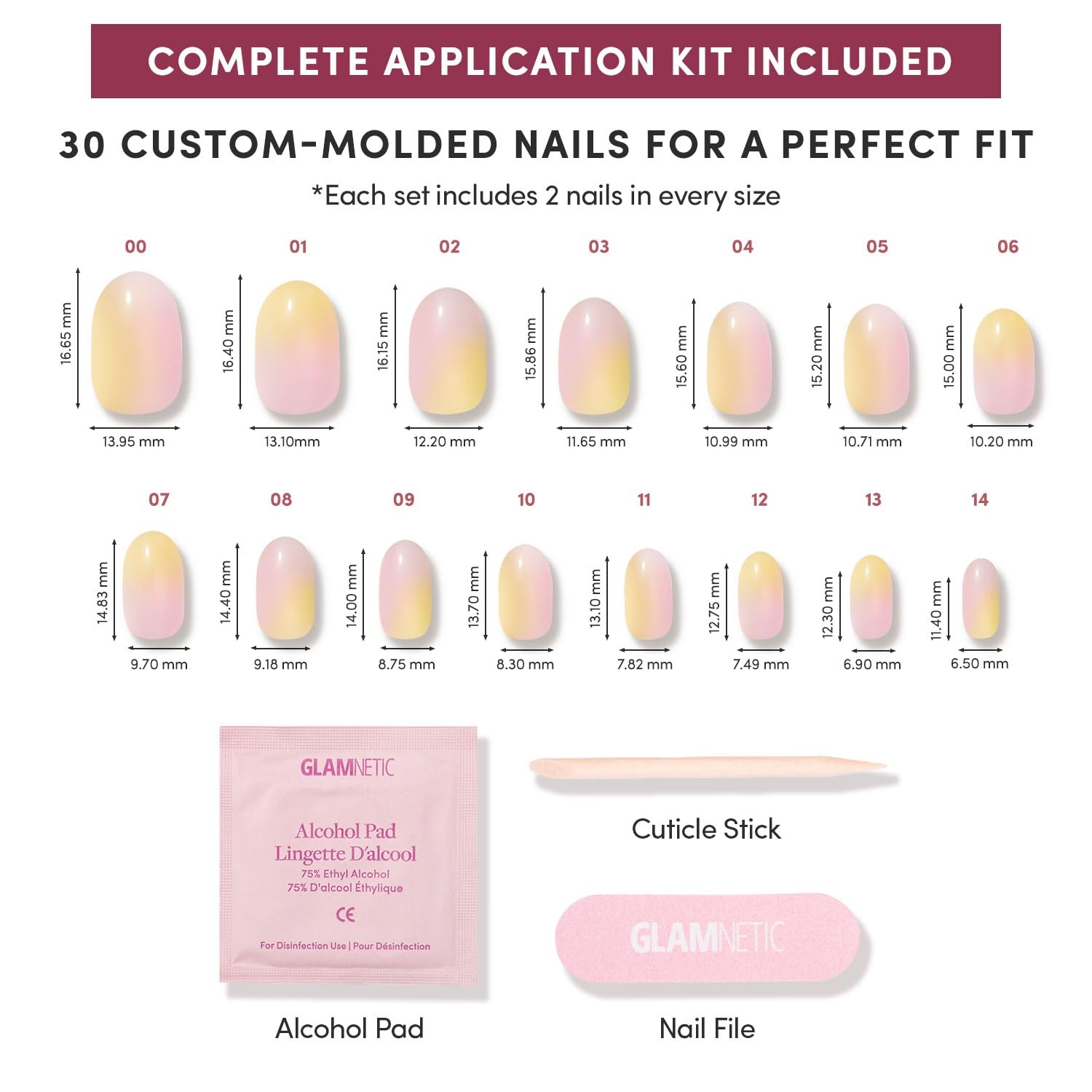 image:imageGlamnetic Press On Nails Quick Press No Glue Mani Extra Short Almond 30pcSherbert