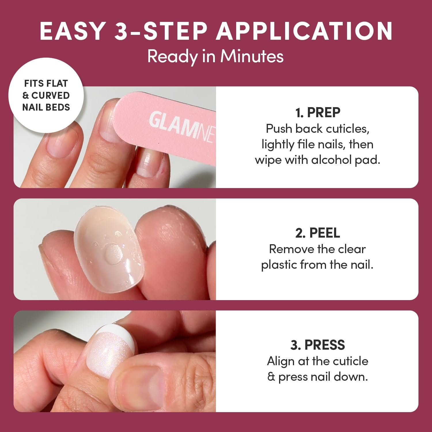 image:imageGlamnetic Press On Nails Quick Press No Glue Mani Extra Short Almond 30pcTeddy
