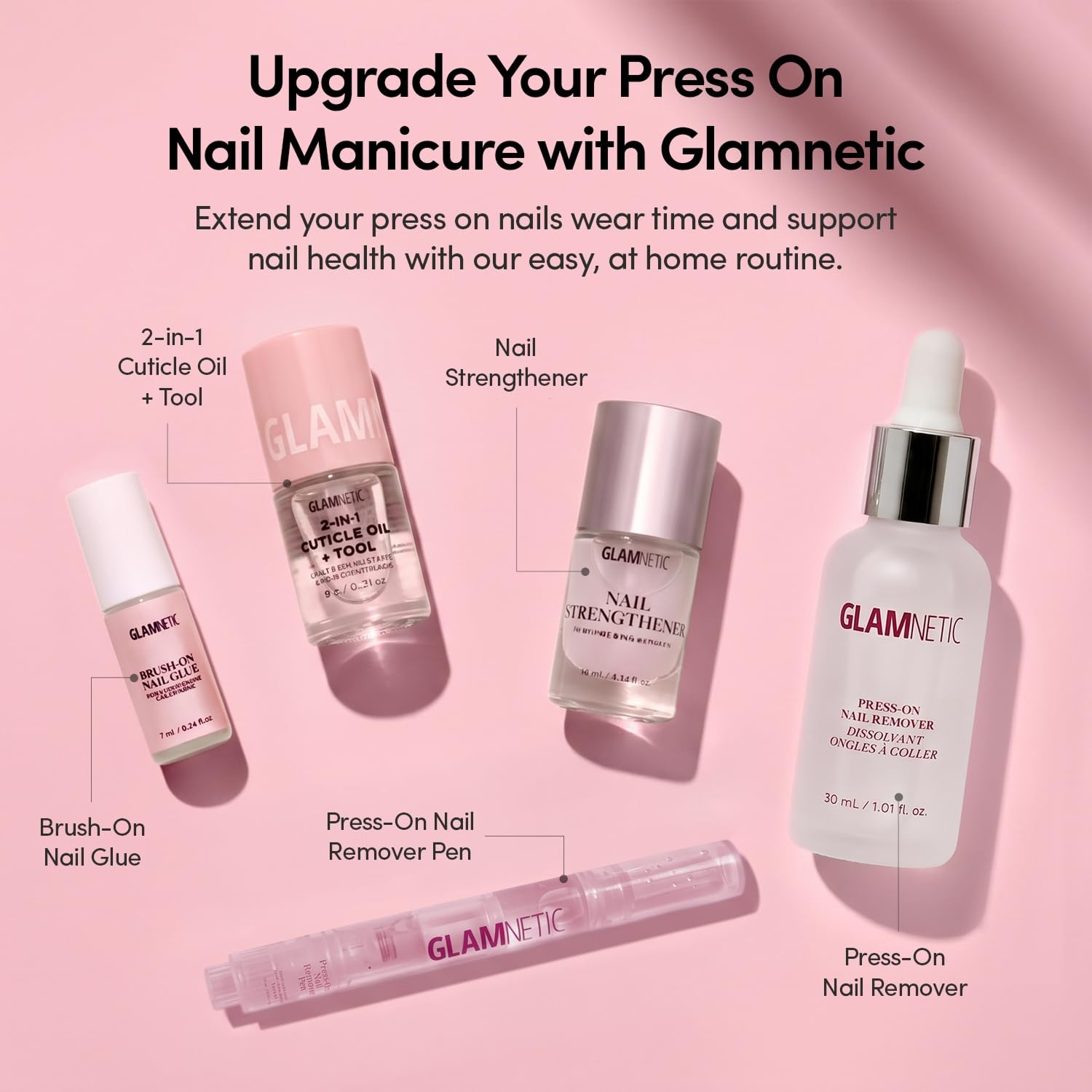 image:imageGlamnetic Holiday PressOn Nails Short Almond CatEye Silver StockingsSilver Stockings